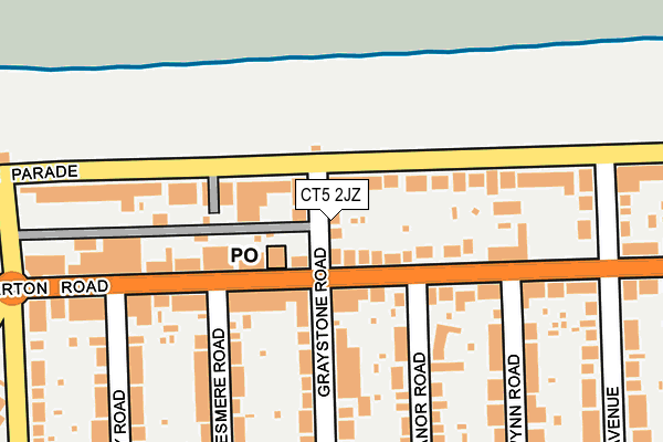 CT5 2JZ map - OS OpenMap – Local (Ordnance Survey)