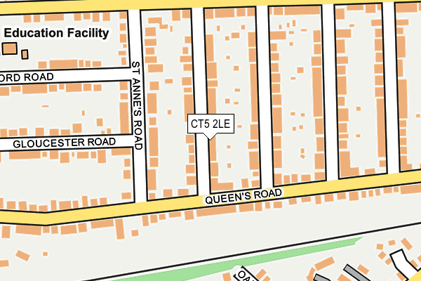 CT5 2LE map - OS OpenMap – Local (Ordnance Survey)
