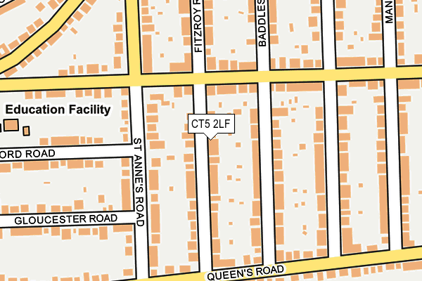 CT5 2LF map - OS OpenMap – Local (Ordnance Survey)