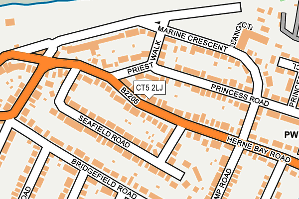 CT5 2LJ map - OS OpenMap – Local (Ordnance Survey)