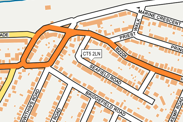 CT5 2LN map - OS OpenMap – Local (Ordnance Survey)