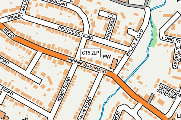 CT5 2LP map - OS OpenMap – Local (Ordnance Survey)