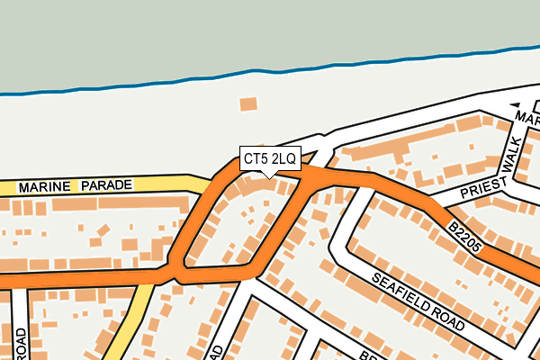 CT5 2LQ map - OS OpenMap – Local (Ordnance Survey)