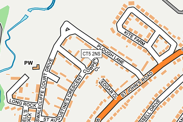 CT5 2NS map - OS OpenMap – Local (Ordnance Survey)