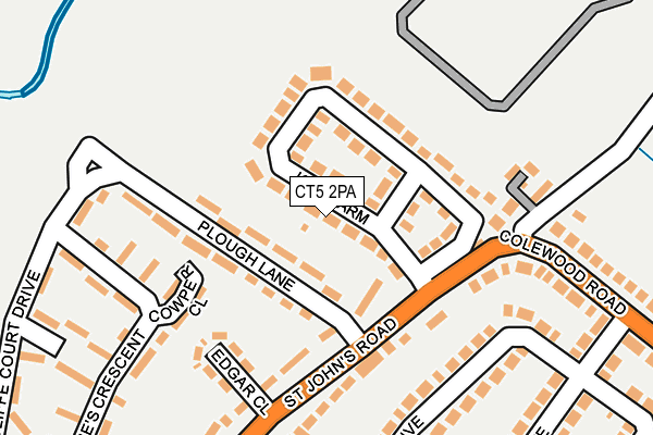 CT5 2PA map - OS OpenMap – Local (Ordnance Survey)