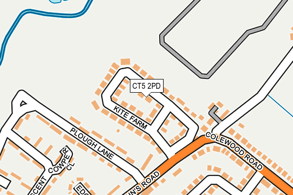 CT5 2PD map - OS OpenMap – Local (Ordnance Survey)