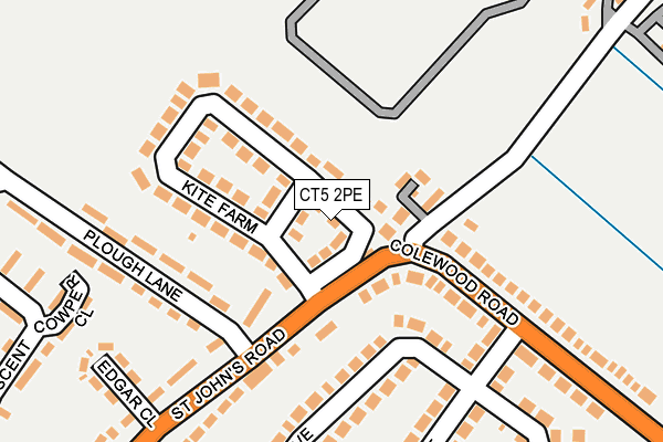 CT5 2PE map - OS OpenMap – Local (Ordnance Survey)