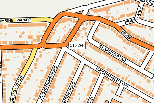 CT5 2PF map - OS OpenMap – Local (Ordnance Survey)