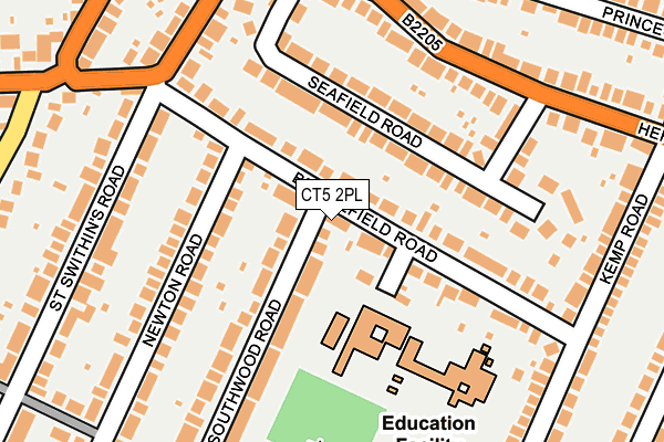 CT5 2PL map - OS OpenMap – Local (Ordnance Survey)