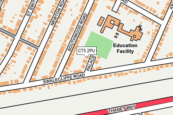 CT5 2PU map - OS OpenMap – Local (Ordnance Survey)