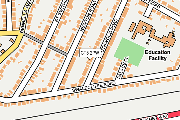 CT5 2PW map - OS OpenMap – Local (Ordnance Survey)