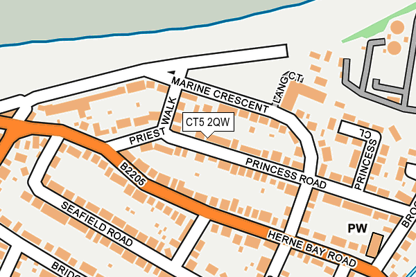 CT5 2QW map - OS OpenMap – Local (Ordnance Survey)