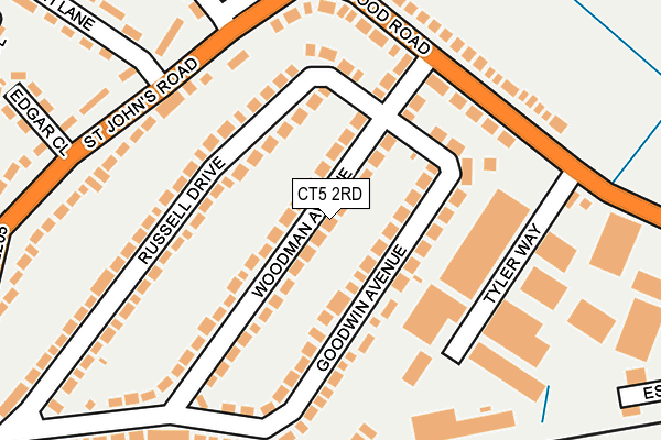 CT5 2RD map - OS OpenMap – Local (Ordnance Survey)