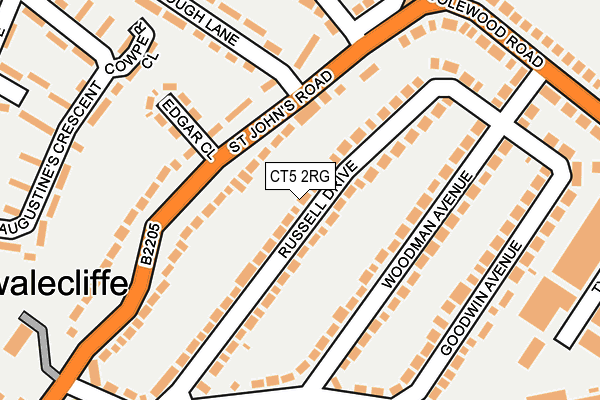 CT5 2RG map - OS OpenMap – Local (Ordnance Survey)