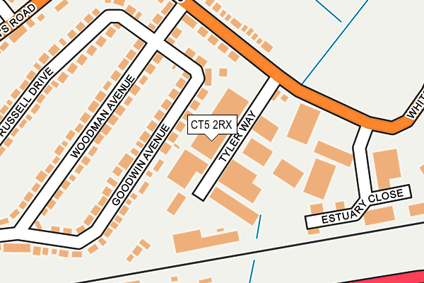 CT5 2RX map - OS OpenMap – Local (Ordnance Survey)