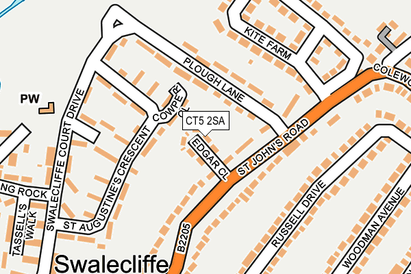CT5 2SA map - OS OpenMap – Local (Ordnance Survey)