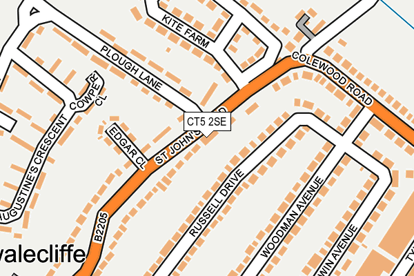 CT5 2SE map - OS OpenMap – Local (Ordnance Survey)