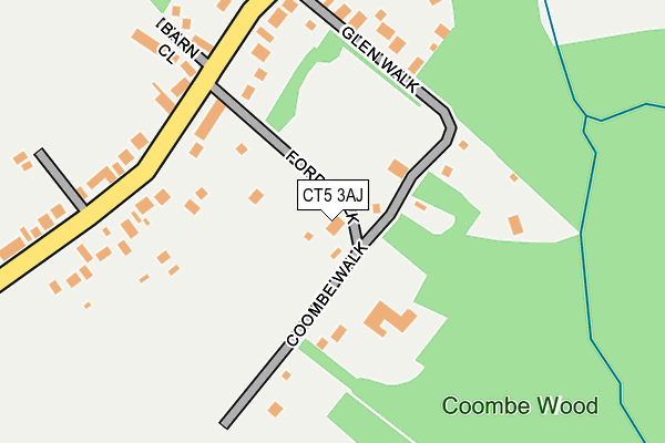 CT5 3AJ map - OS OpenMap – Local (Ordnance Survey)