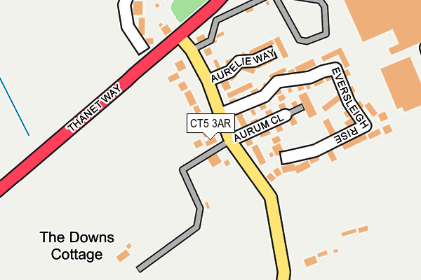 CT5 3AR map - OS OpenMap – Local (Ordnance Survey)