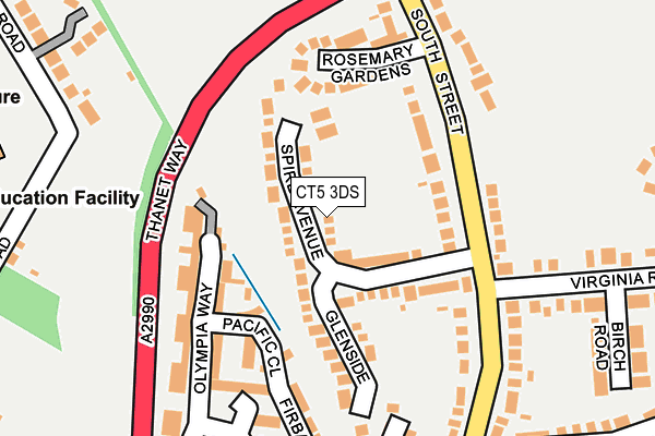 CT5 3DS map - OS OpenMap – Local (Ordnance Survey)