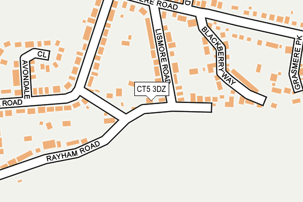 CT5 3DZ map - OS OpenMap – Local (Ordnance Survey)