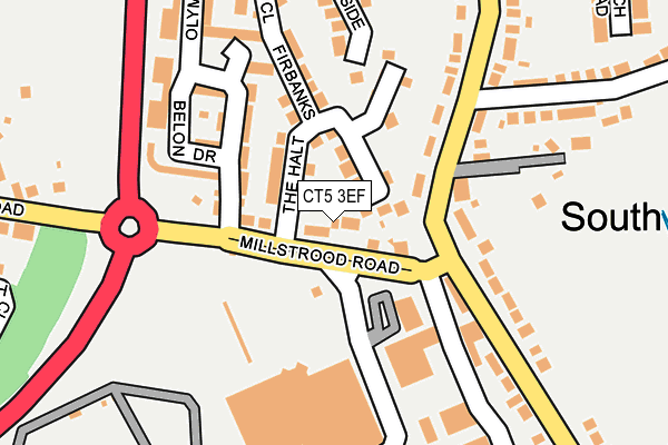 CT5 3EF map - OS OpenMap – Local (Ordnance Survey)