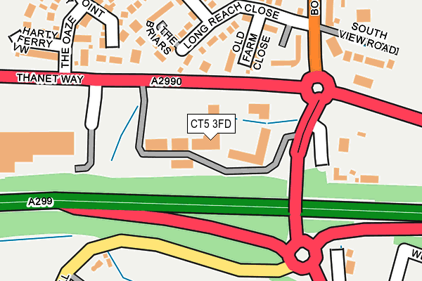 CT5 3FD map - OS OpenMap – Local (Ordnance Survey)