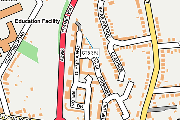 CT5 3FJ map - OS OpenMap – Local (Ordnance Survey)