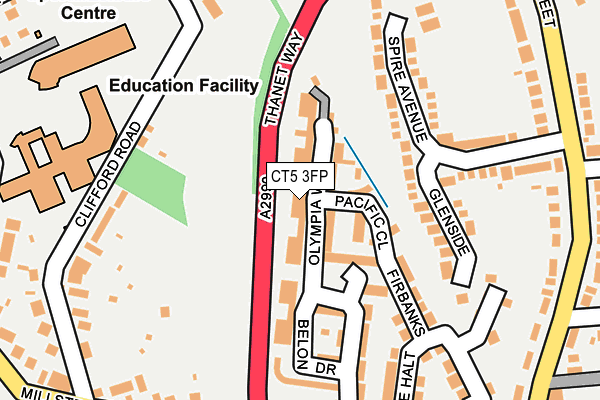 CT5 3FP map - OS OpenMap – Local (Ordnance Survey)