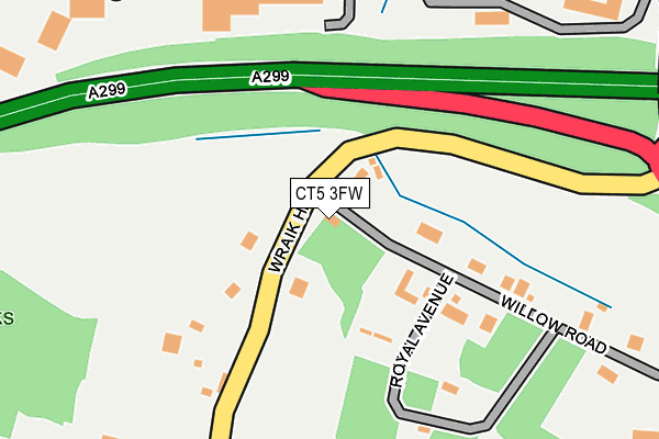 CT5 3FW map - OS OpenMap – Local (Ordnance Survey)