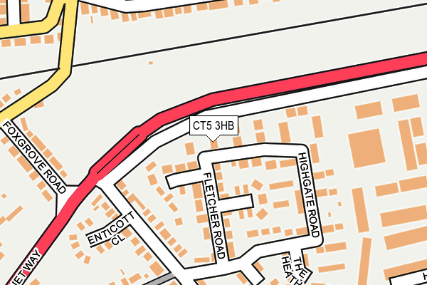 CT5 3HB map - OS OpenMap – Local (Ordnance Survey)