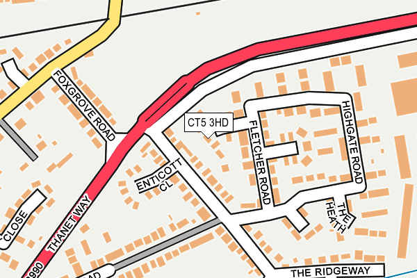 CT5 3HD map - OS OpenMap – Local (Ordnance Survey)