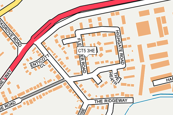 CT5 3HE map - OS OpenMap – Local (Ordnance Survey)