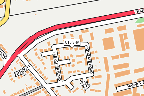CT5 3HP map - OS OpenMap – Local (Ordnance Survey)