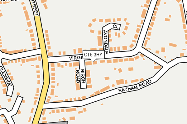 CT5 3HY map - OS OpenMap – Local (Ordnance Survey)