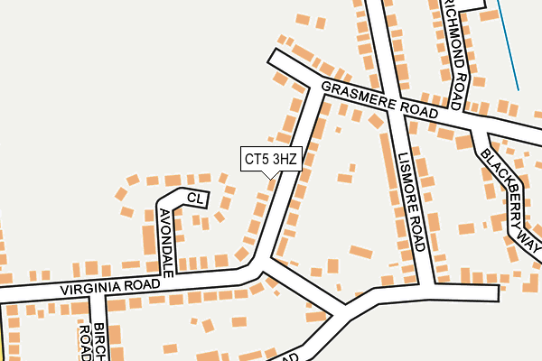 CT5 3HZ map - OS OpenMap – Local (Ordnance Survey)