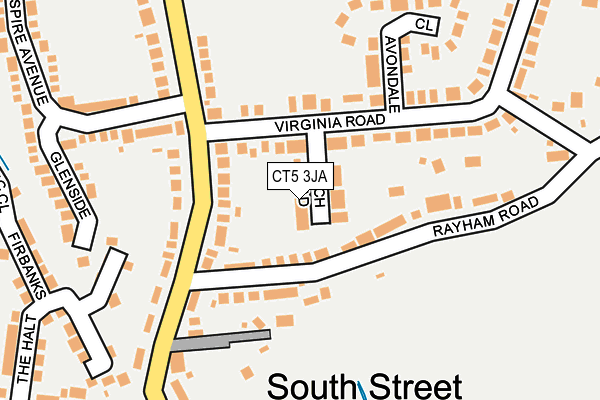 CT5 3JA map - OS OpenMap – Local (Ordnance Survey)