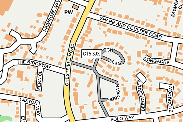 CT5 3JX map - OS OpenMap – Local (Ordnance Survey)