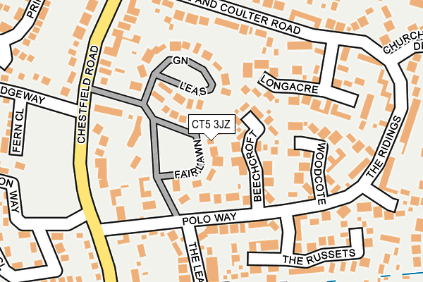 CT5 3JZ map - OS OpenMap – Local (Ordnance Survey)