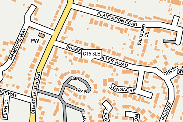 CT5 3LE map - OS OpenMap – Local (Ordnance Survey)