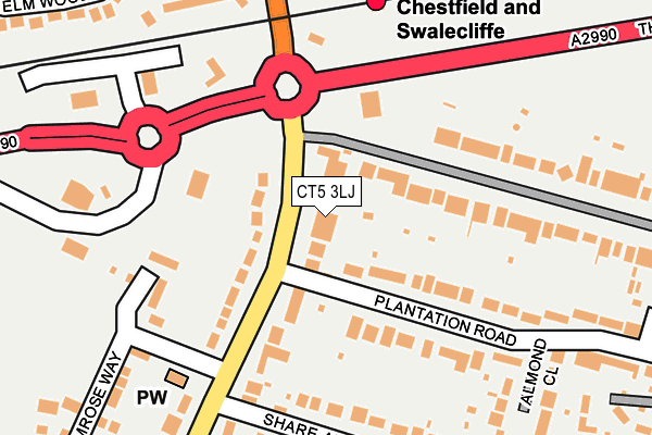 CT5 3LJ map - OS OpenMap – Local (Ordnance Survey)