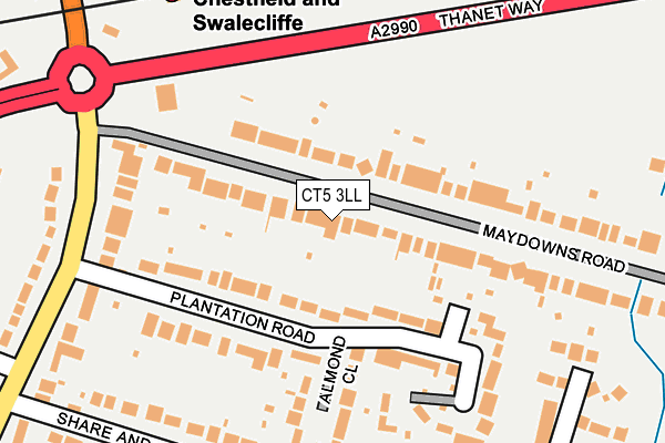 CT5 3LL map - OS OpenMap – Local (Ordnance Survey)