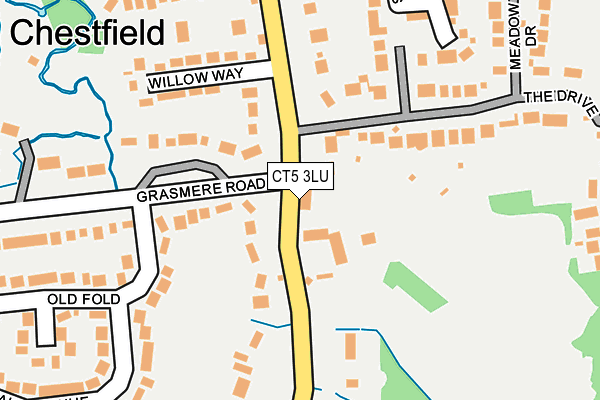 Map of CHESTFIELD MANOR GOLF CLUB LIMITED at local scale