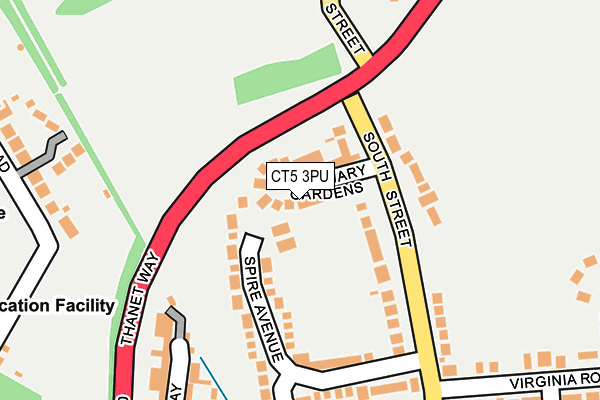 CT5 3PU map - OS OpenMap – Local (Ordnance Survey)