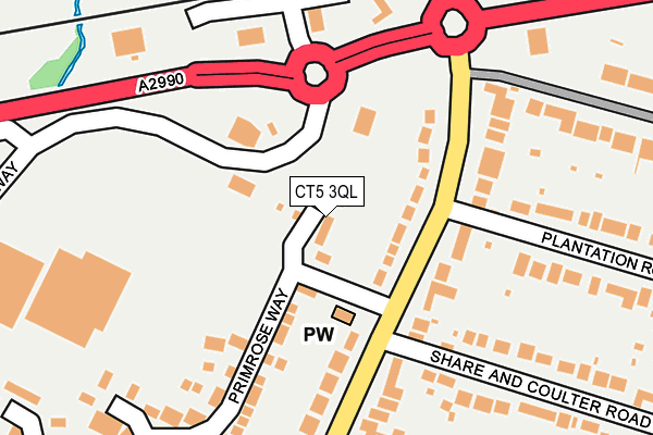 CT5 3QL map - OS OpenMap – Local (Ordnance Survey)