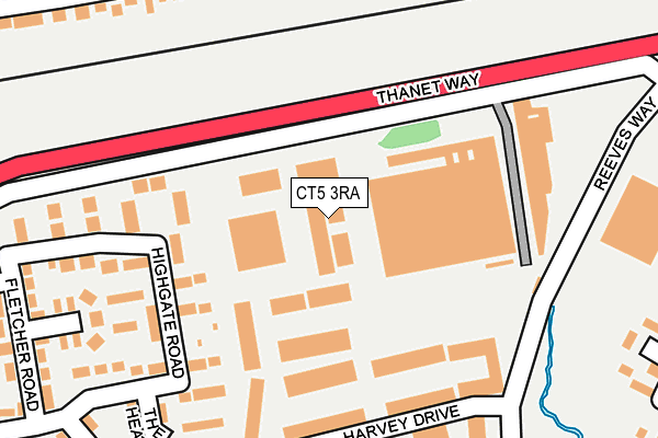 CT5 3RA map - OS OpenMap – Local (Ordnance Survey)