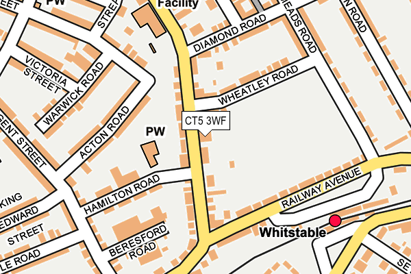 CT5 3WF map - OS OpenMap – Local (Ordnance Survey)