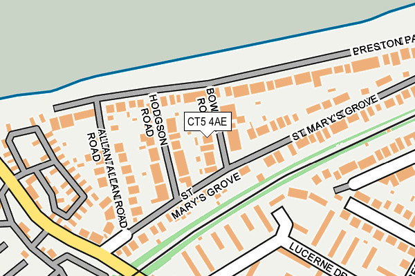 CT5 4AE map - OS OpenMap – Local (Ordnance Survey)