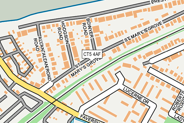 CT5 4AF map - OS OpenMap – Local (Ordnance Survey)