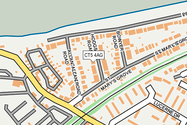 CT5 4AG map - OS OpenMap – Local (Ordnance Survey)